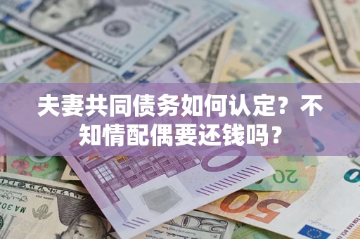 济南夫妻共同债务如何认定？不知情配偶要还钱吗？