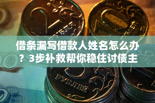 济南借条漏写借款人姓名怎么办？3步补救帮你稳住讨债主动权
