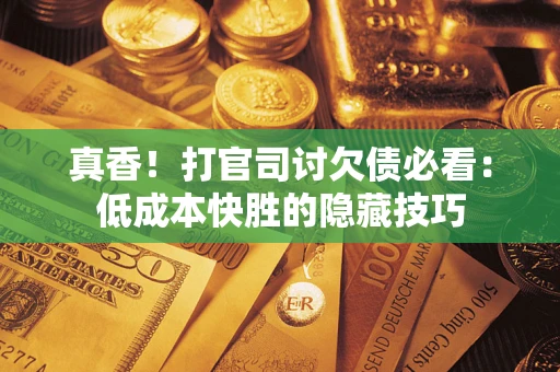 济南真香！打官司讨欠债必看：低成本快胜的隐藏技巧
