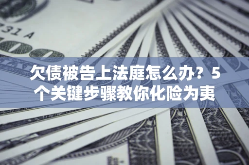 济南欠债被告上法庭怎么办？5个关键步骤教你化险为夷