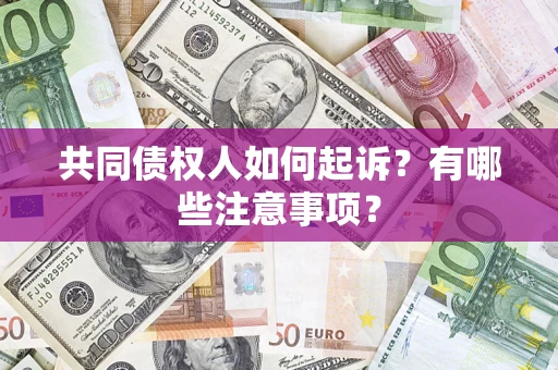 济南共同债权人如何起诉？有哪些注意事项？