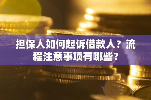 济南担保人如何起诉借款人？流程注意事项有哪些？